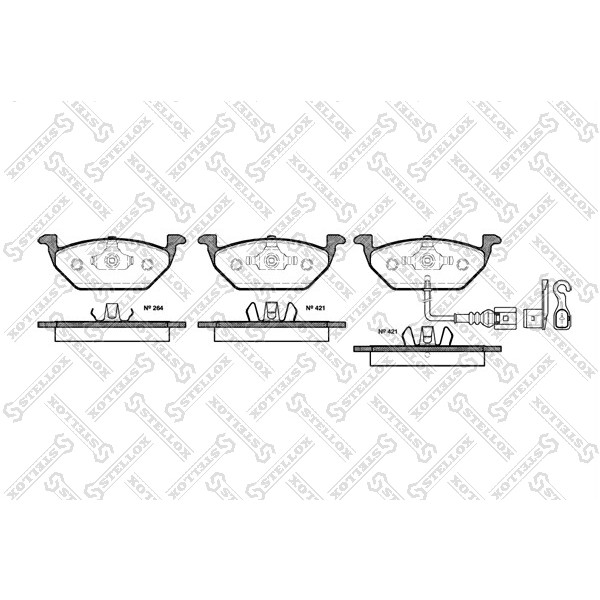 Слика на плочки STELLOX 644 021B-SX за Skoda Laura (1Z3) 1.4 - 75 коњи бензин