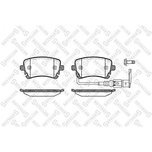 Слика на плочки STELLOX 908 011B-SX за Audi A6 Avant (4F5, C6) 3.0 - 218 коњи бензин