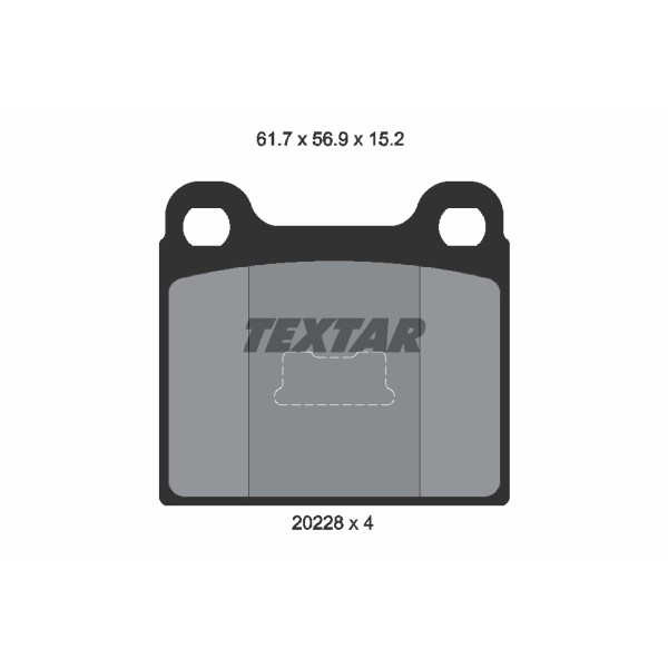 Слика на плочки TEXTAR 2022803 за VW Passat 2 Sedan (B2,32b) 1.6 Alcool - 80 коњи алкохол