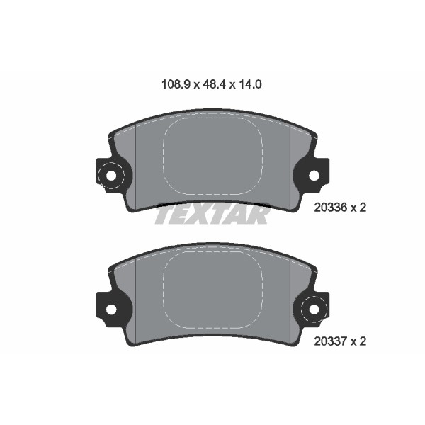 Слика на плочки TEXTAR 2033602 за Renault 21 Saloon 2.1 TD - 68 коњи дизел