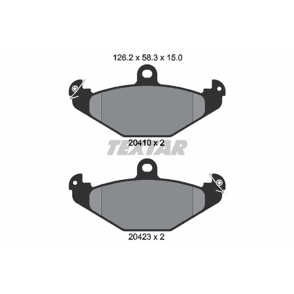 Слика на плочки TEXTAR 2041001 за Renault 21 Savanna 2.1 D (K/S486) - 65 коњи дизел