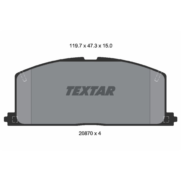 Слика на плочки TEXTAR 2087001 за Toyota Corolla Liftback (E8) 1.3 (AE80) - 69 коњи бензин