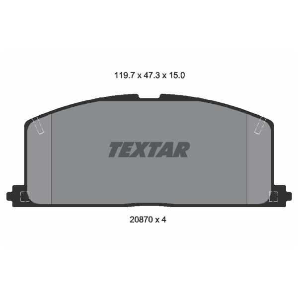 Слика на плочки TEXTAR 2087001 за Toyota Corolla Sedan (E9) 1.6 i - 105 коњи бензин