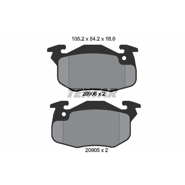 Слика на плочки TEXTAR 2090602 за Citroen Saxo S0,S1 1.0 X - 45 коњи бензин