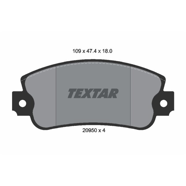 Слика на плочки TEXTAR 2095005 за Seat Marbella Box (028A) 0.9 - 40 коњи бензин