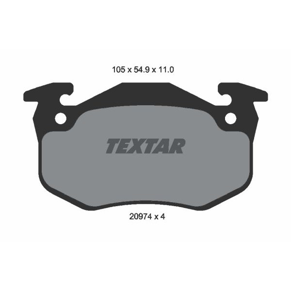 Слика на плочки TEXTAR 2097401 за Renault Megane 1 Classic (LA0-1) 1.4 16V (LA0D, LA1H, lA0W, LA10) - 95 коњи бензин