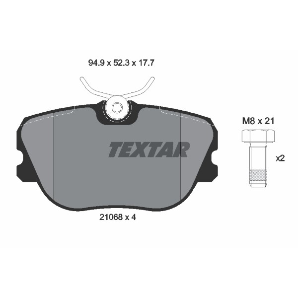 Слика на плочки TEXTAR 2106804 за Saab 9000 Sedan 2.0 T16 - 204 коњи бензин