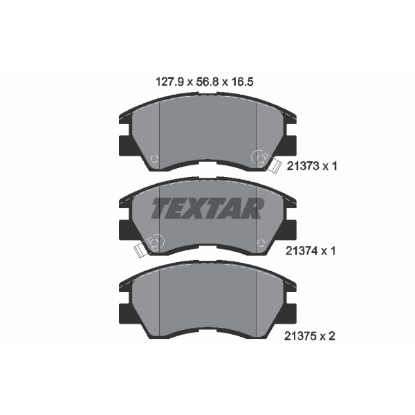 Слика на плочки TEXTAR 2137301 за Mitsubishi L300 Starwagon Bus (P0,P1,P2,S* W) 2.0 (P13V, P03W, P13T) - 87 коњи бензин