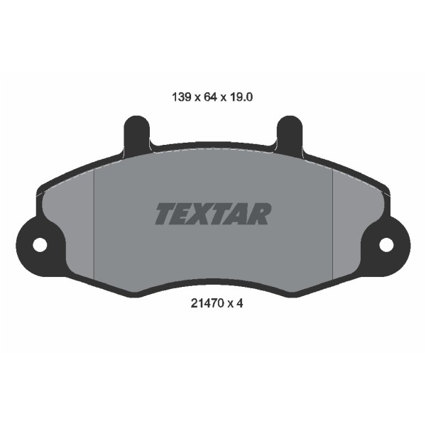 Слика на плочки TEXTAR 2147001 за Ford Transit BUS (E) 1991 2.0 i (EBL, EDL, EGL, ESS, EUS) - 98 коњи бензин