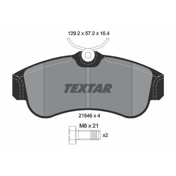 Слика на плочки TEXTAR 2154601 за Nissan Almera (N16) 1.5 - 98 коњи бензин