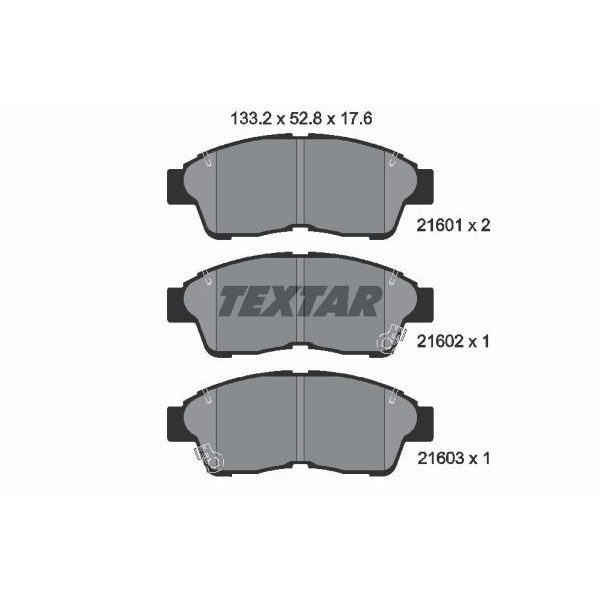 Слика на плочки TEXTAR 2160101 за Toyota Camry (CV1,XV1,V1) 2.2 (SXV10) - 136 коњи бензин