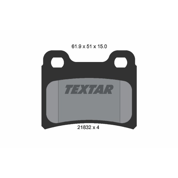 Слика на плочки TEXTAR 2183201 за Ford Escort 6 Convertible (all) 1.6 16V XR3i - 90 коњи бензин