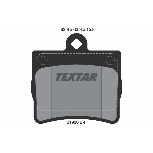 Слика на плочки TEXTAR 2190003 за Mercedes C-class Saloon (w202) C 250 D (202.125) - 113 коњи дизел