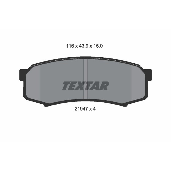 Слика на плочки TEXTAR 2194701 за Mitsubishi Montero 4 (V80,V90) DI-D (V88W, V98W) - 170 коњи дизел