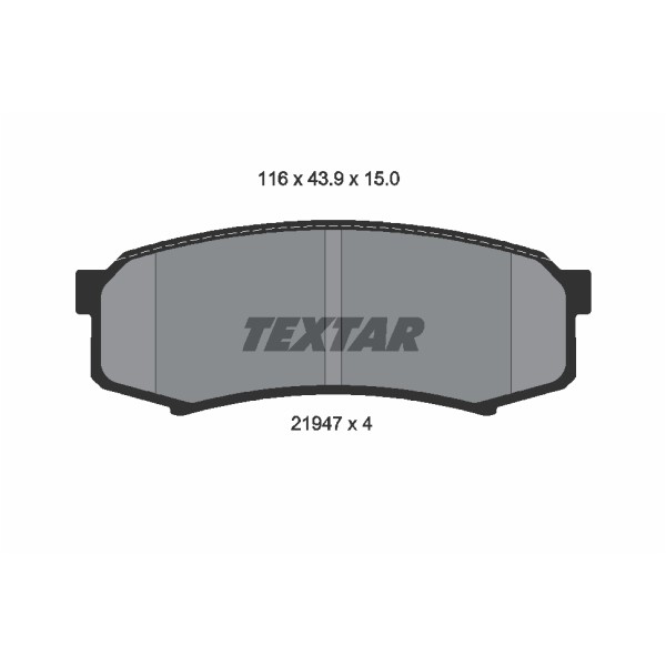 Слика на плочки TEXTAR 2194701 за Toyota Land Cruiser (J8) 4.2 TD (HDJ80) - 160 коњи дизел