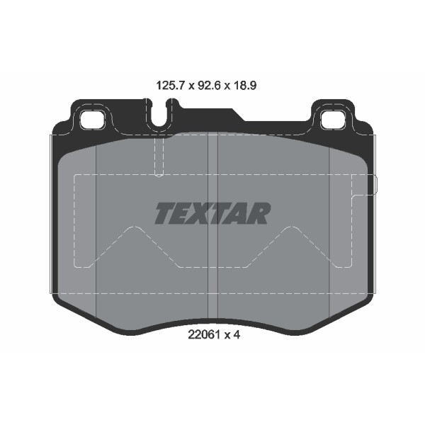 Слика на плочки TEXTAR 2206101 за Mercedes C-Class Coupe (C205) C 300 (205.348) - 245 коњи бензин