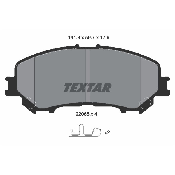 Слика на плочки TEXTAR 2206501 за Renault Kadjar (HA, HL) 1.5 BLUE dCi 115 - 116 коњи дизел
