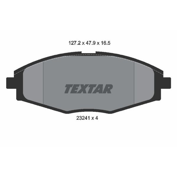 Слика на плочки TEXTAR 2324102 за CHEVROLET MATIZ Hatchback 0.8 LPG - 52 коњи Бензин/Автогаз (LPG)