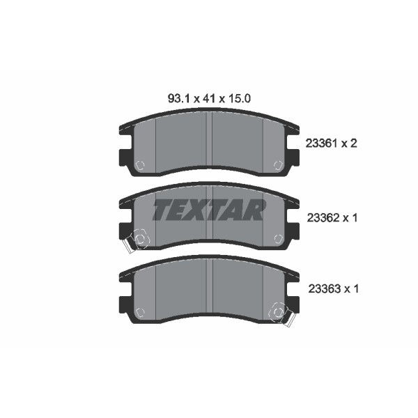 Слика на плочки TEXTAR 2336101 за CADILLAC SEVILLE K 4.6 - 299 коњи бензин