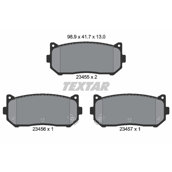 Слика на плочки TEXTAR 2345501 за Kia Clarus Saloon (K9A) 2.0 i 16V - 148 коњи бензин