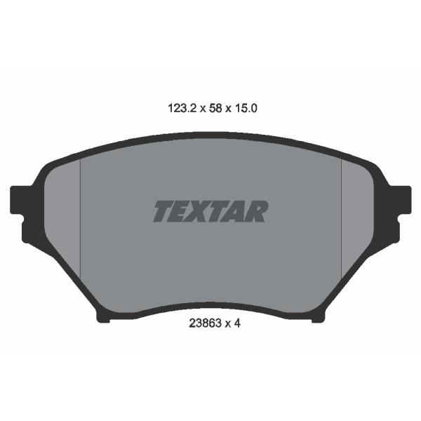 Слика на плочки TEXTAR 2386301 за Mazda MX-5 (NB) 1.8 i - 154 коњи бензин