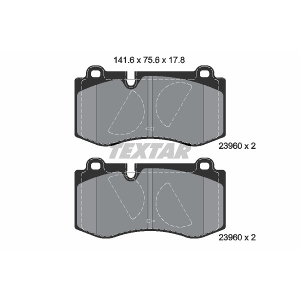 Слика на плочки TEXTAR 2396001 за Mercedes S-class Saloon (w221) S 280 (221.054) - 231 коњи бензин