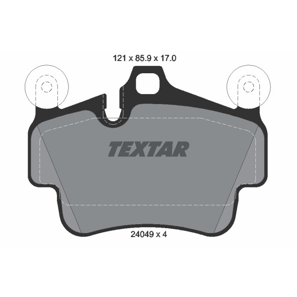 Слика на плочки TEXTAR 2404901 за Porsche 911 Convertible (997) 3.6 Carrera - 329 коњи бензин