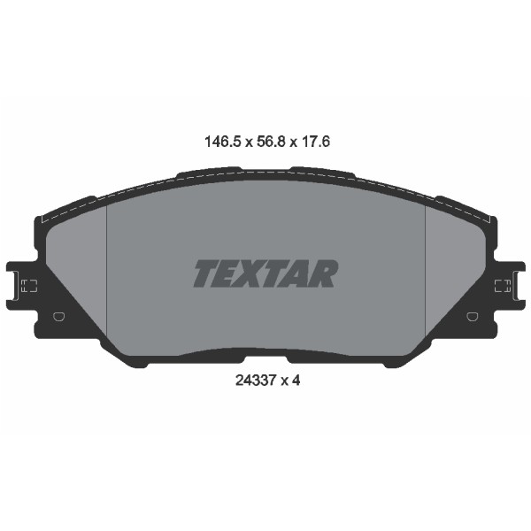 Слика на плочки TEXTAR 2433701 за Toyota RAV4 2.2 D-4D 4WD - 136 коњи дизел