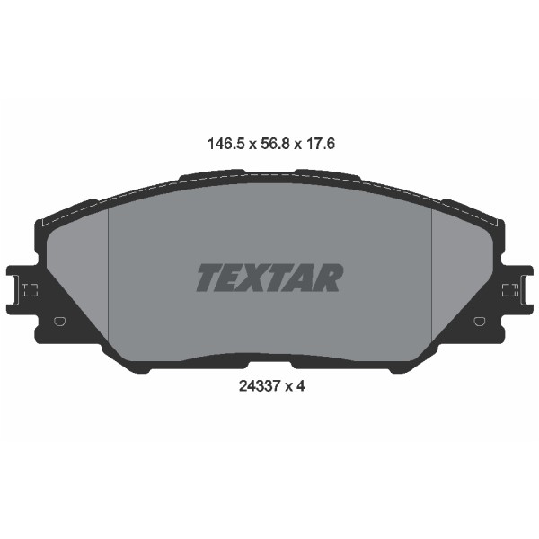 Слика на плочки TEXTAR 2433701 за Toyota Rav4 - 4 (ZSA4, ALA4) 2.0 4WD (ZSA44_) - 151 коњи бензин