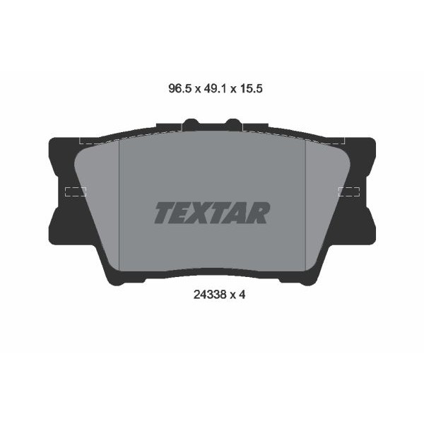 Слика на плочки TEXTAR 2433801 за Toyota RAV4 2.0 VVT-i 4WD - 148 коњи бензин