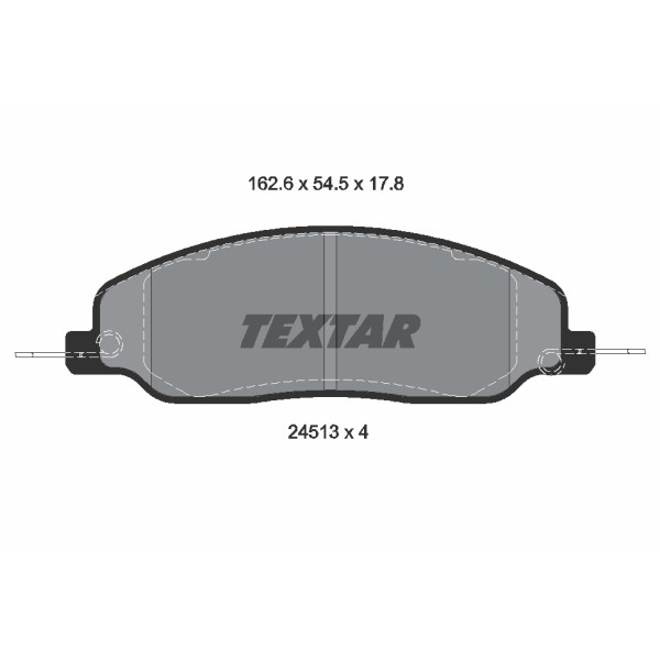 Слика на плочки TEXTAR 2451301 за Ford Mustang Coupe 1993 3.9 - 196 коњи бензин