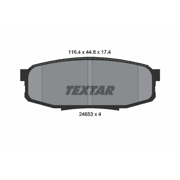 Слика на плочки TEXTAR 2465301 за Toyota Tundra Pickup (K5) 4.0 - 239 коњи бензин