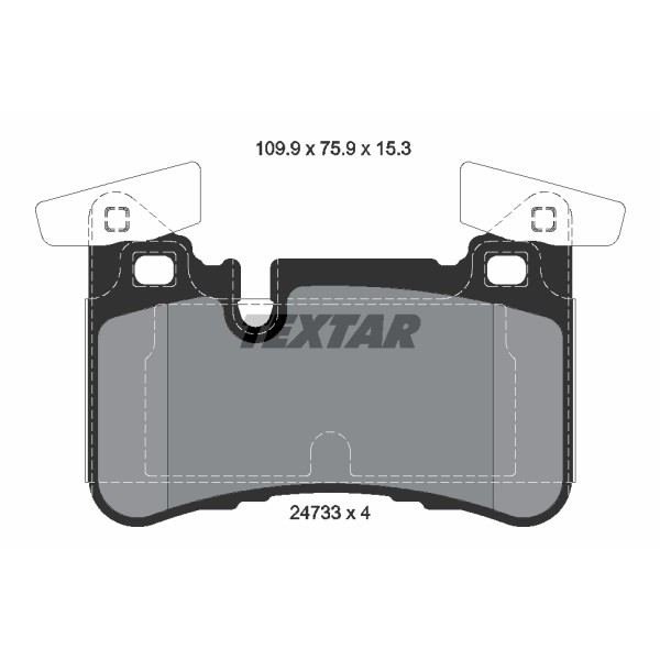 Слика на плочки TEXTAR 2473301 за Mercedes C-class Estate (s204) C 63 AMG (204.277) - 487 коњи бензин