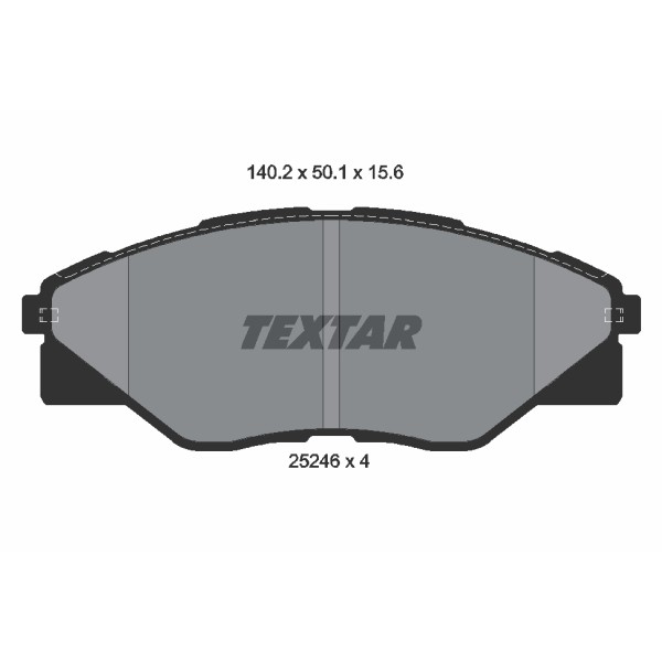 Слика на плочки TEXTAR 2524601 за Toyota Hilux Pickup 2.5 D-4D 4WD - 144 коњи дизел