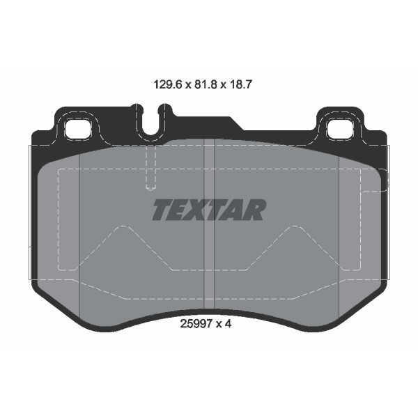 Слика на плочки TEXTAR 2599701 за Mercedes C-class (w205) C 180 d (205.000) - 122 коњи дизел