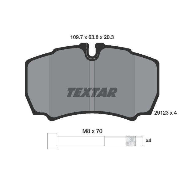 Слика на плочки TEXTAR 2912303 за камион Iveco Daily 2 Bus Box 2.8 CNG - 106 коњи компресиран природен газ (метан)