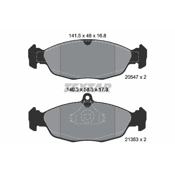 Слика на плочки TEXTAR Q+ 2054701 за Daewoo Lemans 1.5 - 88 коњи бензин