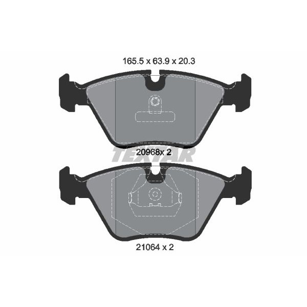 Слика на плочки TEXTAR Q+ 2096801 за BMW 5 Sedan E34 530 i V8 - 218 коњи бензин