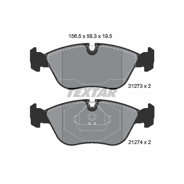 Слика на плочки TEXTAR Q+ 2127304 за Volvo S70 Saloon (P80) 2.0 Turbo - 226 коњи бензин