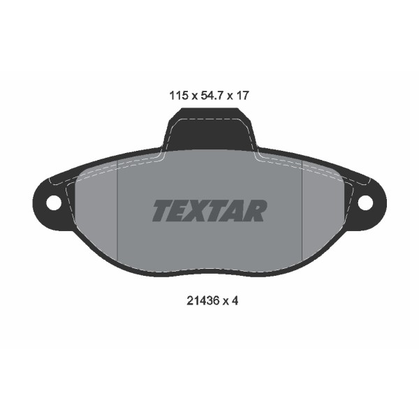 Слика на плочки TEXTAR Q+ 2143602 за Fiat Panda VAN 169 1.2 - 69 коњи бензин