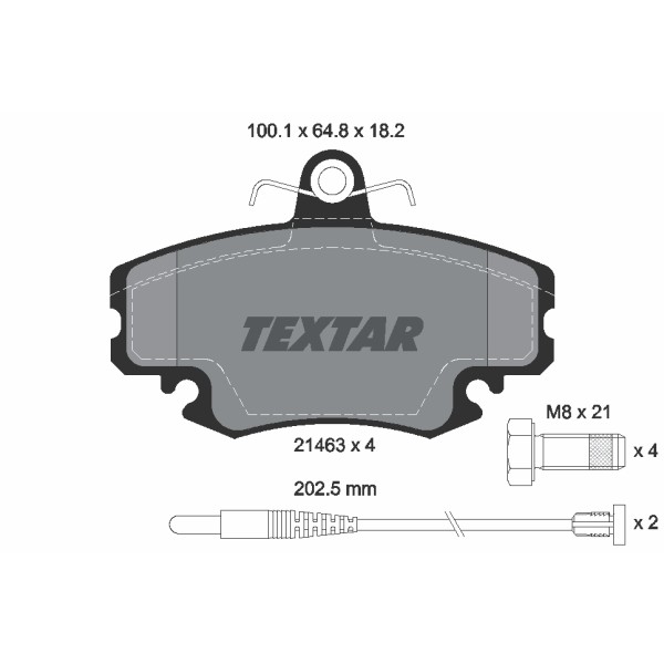 Слика на плочки TEXTAR Q+ 2146304 за Peugeot 309 Hatchback 1.9 GTI - 128 коњи бензин