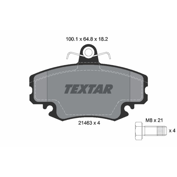 Слика на плочки TEXTAR Q+ 2146306 за Renault 19 II Chamade 1.8 (L538) - 110 коњи бензин