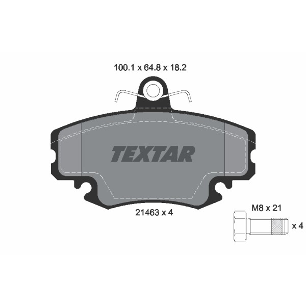 Слика на плочки TEXTAR Q+ 2146306 за Renault Express Box 1.2 - 54 коњи бензин