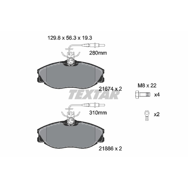 Слика на плочки TEXTAR Q+ 2167403 за Citroen Xsara Break N2 2.0 HDi 109 - 109 коњи дизел