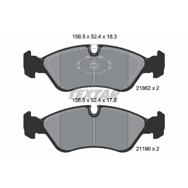 Слика на плочки TEXTAR Q+ 2186201 за Opel Astra F Estate 2.0 i 16V - 150 коњи бензин