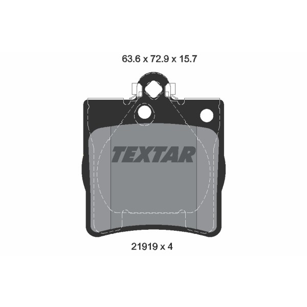 Слика на плочки TEXTAR Q+ 2191903 за Mercedes C-class Estate (s202) C 180 T (202.081) - 129 коњи бензин