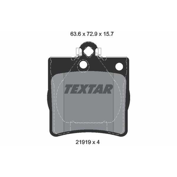 Слика на плочки TEXTAR Q+ 2191903 за Mercedes CLK (c208) 200 Kompressor (208.344) - 163 коњи бензин