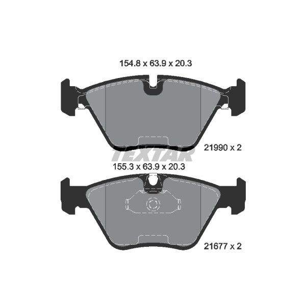 Слика на плочки TEXTAR Q+ 2199003 за BMW 5 Touring E39 523 i - 170 коњи бензин