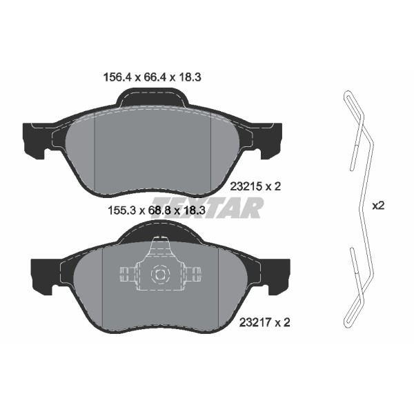 Слика на плочки TEXTAR Q+ 2321502 за Renault Laguna 2 (BG0-1) 1.9 dCi (BG05) - 92 коњи дизел