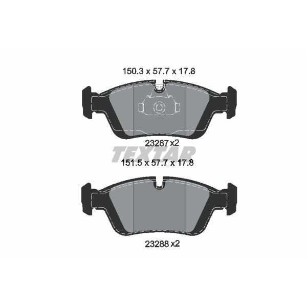 Слика на плочки TEXTAR Q+ 2328702 за BMW 3 Cabrio E36 318 i - 115 коњи бензин